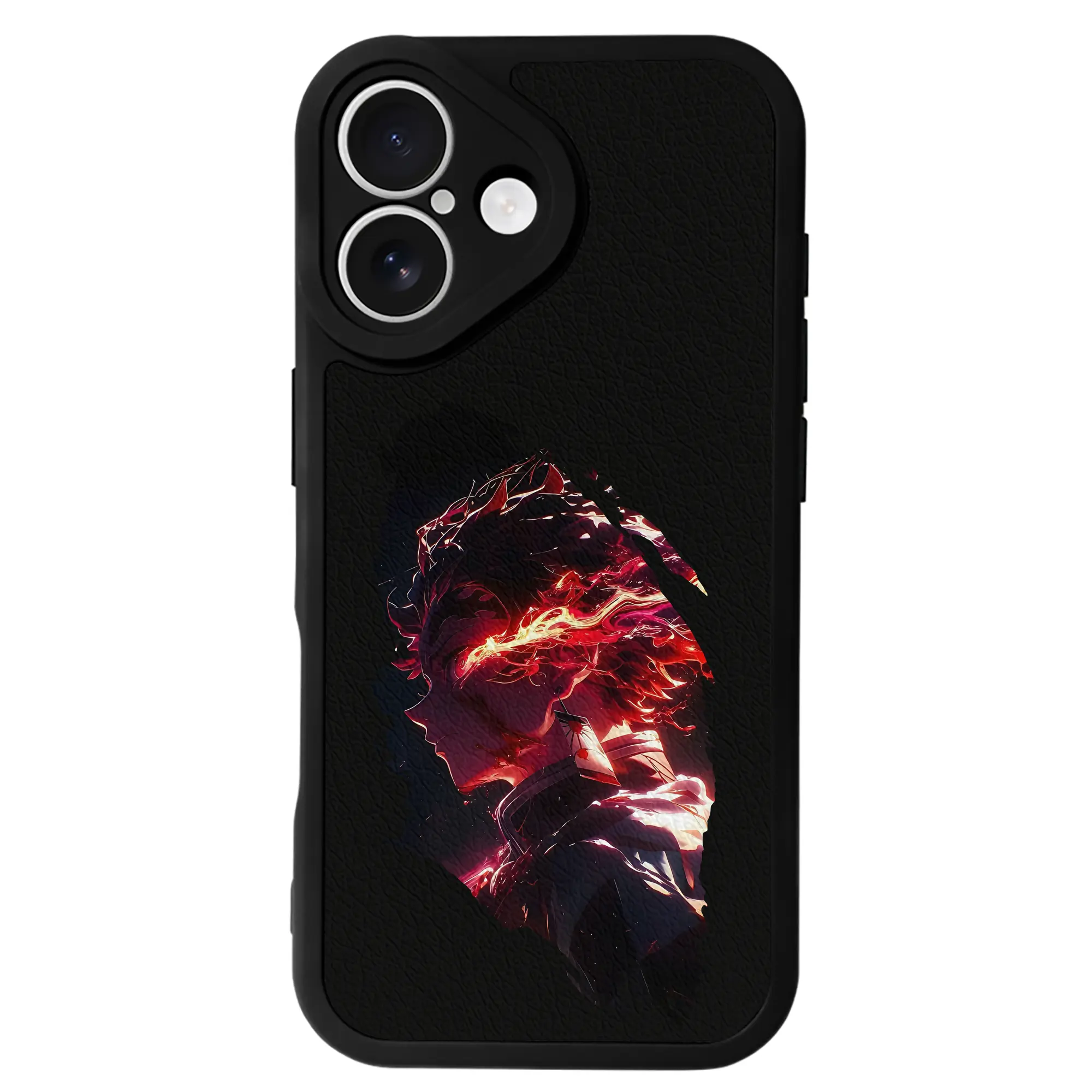 鬼滅の刃 グッズ,竈門 炭治郎 - IPhone 16シリーズ対応 ・ シリコンスマホケース ・ レザー調 ・ 高精度フィット ・ 耐衝撃 ・ ワイヤレス充電対応 ・ 精密カット